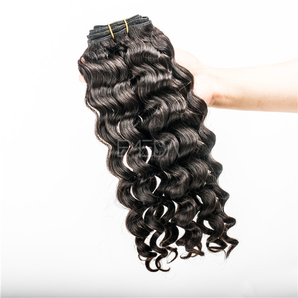 buy double drawn indian jerry curly human hair extensions online YJ55